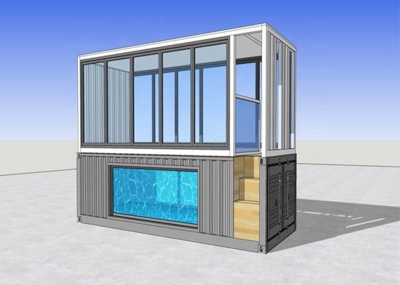 Hollow Glass 20GP Swimming Pool Shipping Container